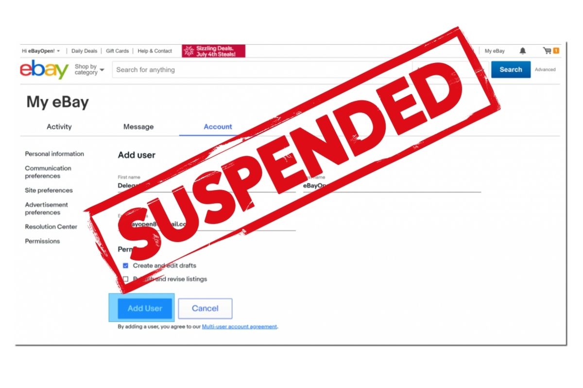 EBay Account Suspended Simontechway
